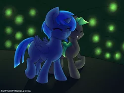 Size: 2000x1500 | Tagged: alicorn, alicorn oc, artist:swiftnicity, cave, changeling, changeling king, changeling oc, derpibooru import, glowing cavern, green changeling, lovey dovey, master and pet, oc, oc:cid parasite, oc:princess nightwrath, oc x oc, safe, shipping