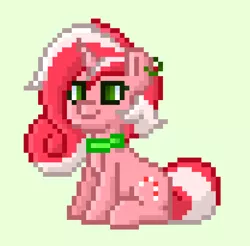 Size: 833x821 | Tagged: safe, artist:rev-vii, derpibooru import, oc, oc:peppy revvy, unofficial characters only, green background, pixel art, simple background, solo