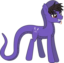 Size: 1859x1831 | Tagged: safe, artist:lightningbolt, derpibooru import, ponified, cobra, hybrid, original species, pony, snake pony, .svg available, cobra starship, fangs, gabe saporta, grin, hood, lidded eyes, looking down, male, messy mane, simple background, slit eyes, smiling, smug, snake eyes, snake tail, snake tongue, solo, stallion, standing, svg, tall, tongue out, transparent background, vector