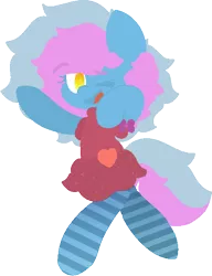 Size: 460x600 | Tagged: artist:moonydusk, clothes, derpibooru import, dress, holiday, oc, oc:astral knight, safe, simple background, smiling, socks, solo, striped socks, transparent background, valentine, valentine's day