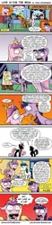 Size: 945x4075 | Tagged: safe, artist:pony-berserker, derpibooru import, princess cadance, shining armor, twilight sparkle, twilight sparkle (alicorn), oc, oc:gemini, oc:silver sickle, oc:slipstream, oc:southern comfort, alicorn, pony, unicorn, comic, dialogue, female, i can't believe it's not idw, inminent suicide, mare, parody, rick and morty, shining armor is a goddamn moron, speech bubble, spittle, style emulation, twirick