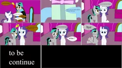 Size: 3864x2173 | Tagged: 1000 hours in ms paint, artist:closingrain, artist:mellowbomb, comic, comic:calamity fateful, derpibooru import, dialogue, oc, oc:closingrain, rainbow dash, rarity, safe