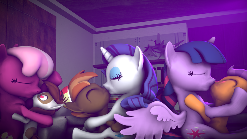 Size: 3840x2160 | Tagged: 3d, age difference, alicorn, alternate version, artist:viranimation, button mash, cheerilee, cheerilee gets all the colts, cheeripip, derpibooru import, female, hearts and hooves day, kissing, male, pipsilee, pipsqueak, rarimash, rarity, safe, shipping, source filmmaker, straight, straight shota, tender taps, this will end in jail time, twilight is a foal fiddler, twilight sparkle, twilight sparkle (alicorn), twitaps