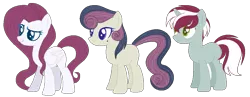 Size: 1053x410 | Tagged: safe, artist:marielle5breda, derpibooru import, oc, unofficial characters only, earth pony, pegasus, pony, unicorn, base used, magical gay spawn, magical lesbian spawn, offspring, parent:bon bon, parent:flim, parent:fluttershy, parent:noteworthy, parent:octavia melody, parent:rarity, parents:bontavia, parents:flarity, simple background, transparent background