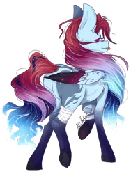 Size: 768x1024 | Tagged: safe, artist:akiiichaos, derpibooru import, oc, pegasus, pony, colored wings, female, magical lesbian spawn, mare, multicolored wings, offspring, parent:princess luna, parent:rainbow dash, parents:lunadash, simple background, solo, tongue out, transparent background