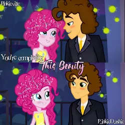 Size: 1080x1080 | Tagged: safe, derpibooru import, edit, edited screencap, screencap, cheese sandwich, pinkie pie, equestria girls, equestria girls series, star crossed, cheesepie, equestria girls-ified, female, instagram, male, shipping, straight