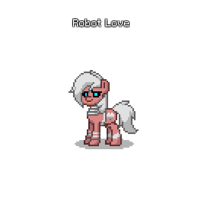 Size: 400x400 | Tagged: safe, derpibooru import, oc, oc:velvet love, unofficial characters only, pony, robot, pony town, blue eyes, female, mare, original character do not steal, red, simple background, solo, transparent background, white hair