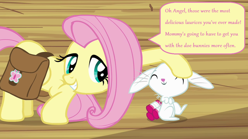 Size: 1280x720 | Tagged: angel bunny, derpibooru import, edit, edited screencap, fluttershy, grimdark, implied vore, just for sidekicks, laurices, screencap, screencap comic