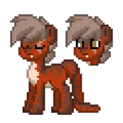 Size: 600x600 | Tagged: safe, artist:radical user 76, derpibooru import, oc, oc:bunker, unofficial characters only, dinosaur, original species, pony, reptile, pony town, alternative tail, body markings, dinosaur pony, eye scar, pixel art, reference sheet, scar, simple background, solo, transparent background, tylosaurus