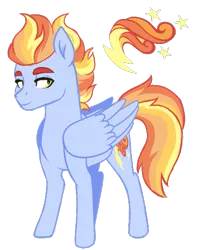 Size: 473x552 | Tagged: safe, artist:whalepornoz, derpibooru import, oc, oc:rapidfire, unofficial characters only, cutie mark, male, offspring, parent:lightning streak, parent:rainbow dash, simple background, solo, transparent background