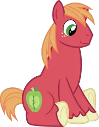 Size: 1111x1418 | Tagged: safe, artist:jaybugjimmies, derpibooru import, edit, editor:slayerbvc, big macintosh, earth pony, pony, cropped, macabetes, male, missing accessory, simple background, sitting, solo, stallion, transparent background, underhoof