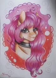 Size: 776x1080 | Tagged: safe, artist:merienvip, derpibooru import, oc, pony, bust, female, mare, portrait, solo, traditional art