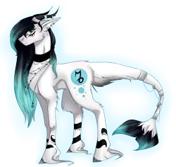 Size: 5000x4710 | Tagged: safe, artist:lastaimin, derpibooru import, oc, original species, pony, absurd resolution, augmented tail, fish tail, horns, simple background, solo, transparent background, unshorn fetlocks