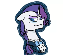 Size: 650x564 | Tagged: safe, artist:moonlightnote, derpibooru import, rarity, bust, portrait, solo, the count of monte cristo, villefort