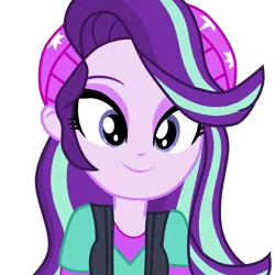 Size: 2000x2000 | Tagged: safe, artist:rodan00, derpibooru import, starlight glimmer, equestria girls, mirror magic, spoiler:eqg specials, beanie, cute, glimmerbetes, hat, simple background, smiling, solo, transparent background, vector