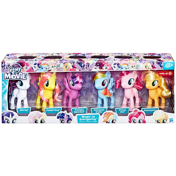 Size: 1000x1000 | Tagged: safe, derpibooru import, applejack, fluttershy, pinkie pie, rainbow dash, rarity, twilight sparkle, twilight sparkle (alicorn), alicorn, earth pony, pegasus, pony, unicorn, brushable, female, group, irl, magic of everypony collection, mane six, mare, photo, toy