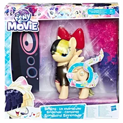 Size: 1000x1000 | Tagged: safe, derpibooru import, songbird serenade, pony, my little pony: the movie, bow, brushable, clothes, female, headworn microphone, irl, mare, photo, shirt, solo, toy