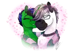 Size: 3000x2000 | Tagged: artist:lupiarts, clothes, couple, cuddling, cute, derpibooru import, female, heart, love, male, oc, oc:lupi, oc:lupiarts, oc:snoopy stallion, oc x oc, romantic, safe, scarf, shipping, simple background, snuggling, straight, transparent background, unofficial characters only