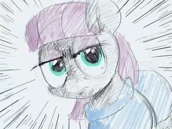 Size: 900x675 | Tagged: safe, artist:baratus93, derpibooru import, maud pie, earth pony, pony, angry, female, menacing, now you fucked up, serious, serious face, solo, speed lines, the fire in her eyes