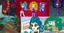 Size: 3094x1615 | Tagged: safe, artist:rainbowshadowmlp, derpibooru import, adagio dazzle, aria blaze, gaea everfree, gloriosa daisy, juniper montage, sci-twi, sonata dusk, sunset shimmer, twilight sparkle, wallflower blush, equestria girls, equestria girls series, forgotten friendship, friendship games, legend of everfree, mirror magic, rainbow rocks, spoiler:eqg specials, equestria's monster girls, juniper monstar, midnight sparkle, one of these things is not like the others, sunset satan, the dazzlings