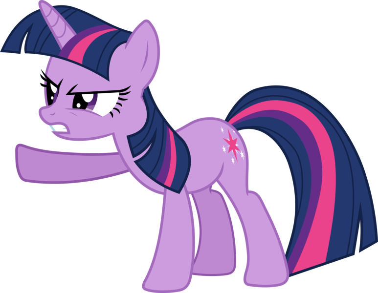 Size: 7729x6000 | Tagged: safe, artist:frownfactory, derpibooru import, twilight sparkle, pony, unicorn, magic duel, absurd resolution, angry, female, mare, pointing, simple background, solo, transparent background, unicorn twilight, vector