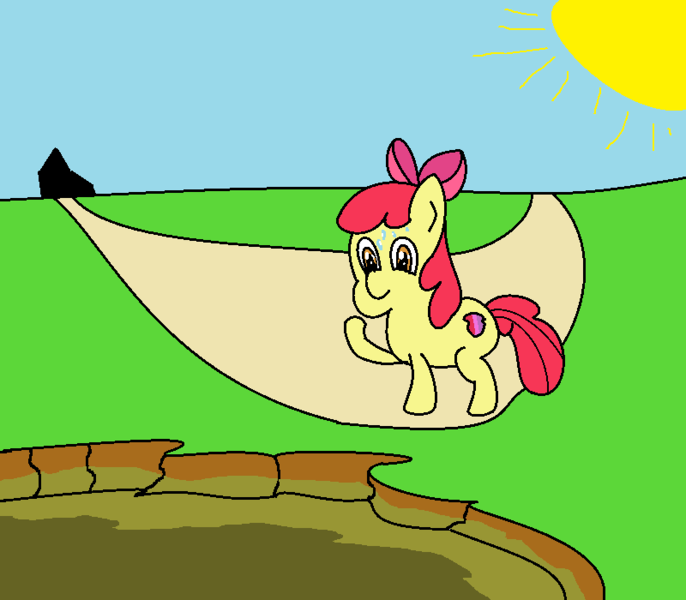 Size: 800x700 | Tagged: 1000 hours in ms paint, apple bloom, artist:amateur-draw, derpibooru import, ms paint, mud, safe, solo