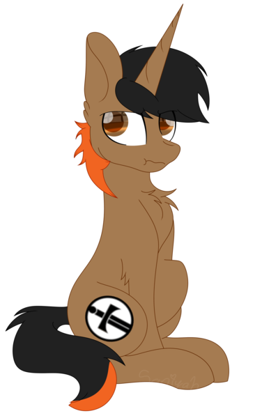 Size: 1946x3107 | Tagged: safe, artist:tomboygirl45, derpibooru import, oc, oc:omni slash, pony, unicorn, male, simple background, sitting, solo, stallion, transparent background