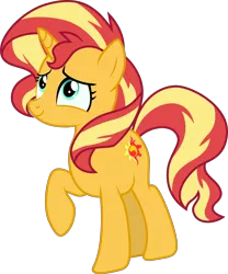 Size: 4155x5000 | Tagged: safe, artist:paganmuffin, derpibooru import, sunset shimmer, pony, unicorn, equestria girls series, forgotten friendship, absurd resolution, female, mare, raised hoof, simple background, solo, transparent background, vector