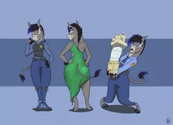 Size: 1200x869 | Tagged: anthro, anthro oc, artist:lucas_gaxiola, cute, derpibooru import, evening dress, oc, oc:tara, police, police officer, police uniform, safe, solo, unofficial characters only, zootopia