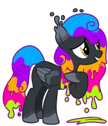 Size: 3792x4424 | Tagged: safe, artist:1ittlebird, derpibooru import, oc, lava lamp pony, original species, pony, female, high res, simple background, solo, transparent background, wings