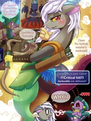 Size: 1000x1333 | Tagged: artist:vavacung, blood, captain wuzz, comic, comic:my life as a short dragon, derpibooru import, discord, dragon, dungeons and discords, eris, garbuncle, male, nosebleed, rule 63, spike, squizard, stupid sexy eris, suggestive