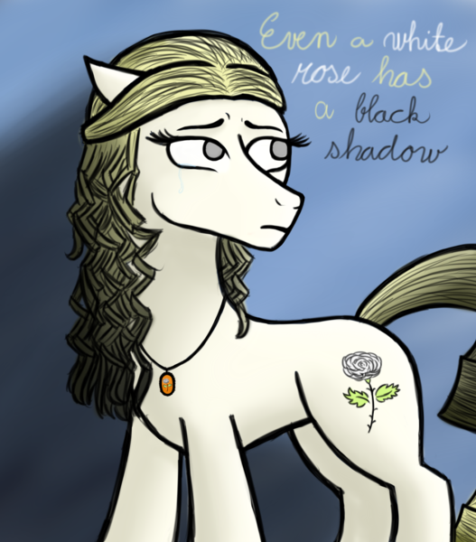 Size: 2893x3292 | Tagged: safe, artist:dyonys, derpibooru import, oc, oc:white rose, unofficial characters only, earth pony, pony, female, jewelry, mare, necklace, sketch, text