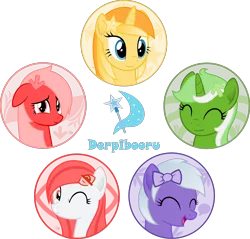 Size: 2500x2393 | Tagged: safe, artist:arifproject, derpibooru import, oc, oc:comment, oc:downvote, oc:favourite, oc:hide image, oc:upvote, ponified, unofficial characters only, pony, derpibooru, arif's circle vector, bust, circle, cute, derpibooru ponified, eyes closed, hair over one eye, high res, meta, one eye closed, simple background, smiling, transparent background, vector, wink