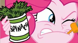 Size: 1001x562 | Tagged: safe, derpibooru import, edit, edited screencap, screencap, pinkie pie, equestria girls, forgotten friendship, meme, parody, popeye, spinach, this will end in pain