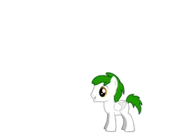 Size: 830x650 | Tagged: safe, artist:robobrony, derpibooru import, oc, oc:bright wing, unofficial characters only, pegasus, pony, pony creator, colt, green mane, male, missing cutie mark, orange eyes, simple background, solo, transparent background
