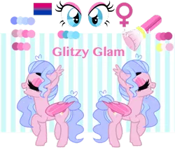 Size: 959x833 | Tagged: safe, artist:chococakebabe, derpibooru import, oc, oc:glitzy glam, bat pony, pony, bat pony oc, colored wings, female, mare, reference sheet, simple background, solo, transparent background