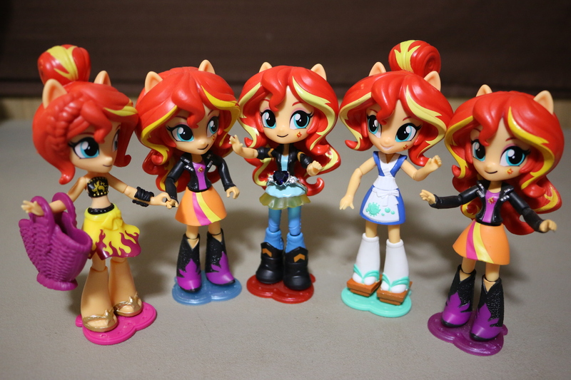 Size: 2736x1824 | Tagged: safe, derpibooru import, sunset shimmer, equestria girls, bag, boots, clothes, doll, engagement ring, equestria girls minis, irl, jacket, multeity, photo, ring, sandals, shoes, skirt, summer sunset, sunset sushi, swimsuit, they know, toy, we toys can see everything