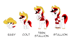 Size: 9000x4500 | Tagged: safe, artist:northernthestar, derpibooru import, oc, oc:lightarrow nightsword, alicorn, pony, absurd resolution, age progression, alicorn oc, baby, baby pony, colt, hat, male, simple background, stallion, transparent background, vector