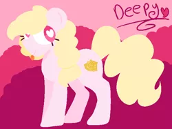 Size: 700x524 | Tagged: safe, artist:fashleylasagna, derpibooru import, oc, oc:deepthroat cockslut, unofficial characters only, earth pony, pony, :p, cute, female, lineless, mare, solo, tongue out, wingding eyes