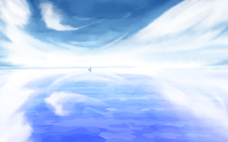 Size: 1680x1050 | Tagged: safe, artist:an-m, derpibooru import, pony, cloud, food, reflection, salt, sky, solo