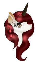 Size: 614x1092 | Tagged: safe, artist:cindydreamlight, derpibooru import, oc, oc:roosa flower, deer pony, original species, pony, bust, female, mare, portrait, simple background, solo, transparent background