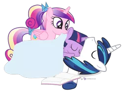 Size: 1120x840 | Tagged: artist:dm29, bbbff, blanket, brother and sister, derpibooru import, female, filly, male, princess cadance, safe, shining armor, siblings, simple background, sleeping, transparent background, tucking in, twilight sparkle, younger