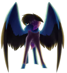 Size: 4056x4380 | Tagged: safe, artist:crazllana, derpibooru import, oc, oc:despy, pegasus, pony, absurd resolution, clothes, colored wings, female, mare, multicolored wings, simple background, solo, sweater, transparent background