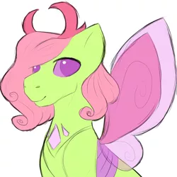 Size: 1024x1024 | Tagged: artist:helianas, changepony, derpibooru import, interspecies offspring, oc, offspring, parent:fluttershy, parent:pharynx, parents:pharynxshy, safe, solo