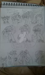 Size: 1024x1707 | Tagged: artist:tobiisabunny, crying, dead flowers, derpibooru import, oc, oc:bitter rot, oc:dante the savage imp, oc:daybreak flare, oc:monochrome frost, safe, the fairly oddparents, traditional art, unofficial characters only, watermark