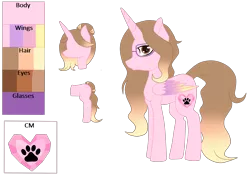 Size: 1760x1248 | Tagged: safe, artist:cindydreamlight, derpibooru import, oc, oc:cindy, alicorn, pony, female, glasses, mare, reference sheet, simple background, solo, transparent background