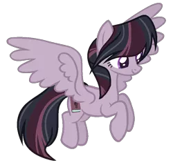 Size: 802x766 | Tagged: safe, artist:marielle5breda, derpibooru import, oc, pegasus, pony, female, magical lesbian spawn, mare, offspring, parent:octavia melody, parent:twilight sparkle, parents:twitavia, simple background, solo, transparent background