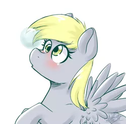 Size: 1024x1006 | Tagged: safe, artist:girlunicorn, derpibooru import, derpy hooves, pegasus, pony, bubble, solo