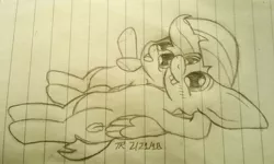 Size: 1584x948 | Tagged: artist:tails-155, derpibooru import, featherweight, female, lined paper, male, monochrome, safe, scootaloo, scootaweight, shipping, straight, traditional art