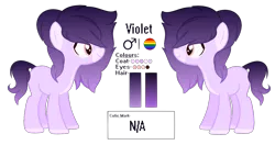 Size: 1892x1000 | Tagged: safe, artist:venomns, derpibooru import, oc, oc:violet, unofficial characters only, earth pony, pony, implied gay, male, reference sheet, simple background, solo, stallion, transparent background